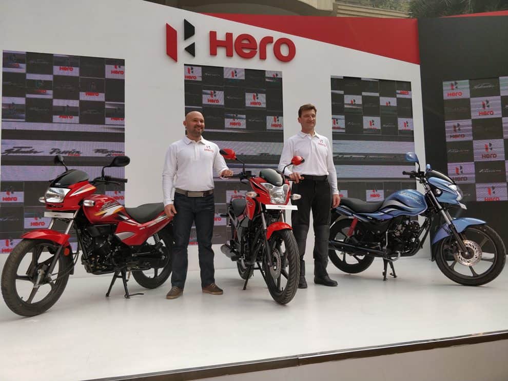 Hero Motocorp unveiled 2018 Super Splendor, Passion XPro and Passion Pro in India