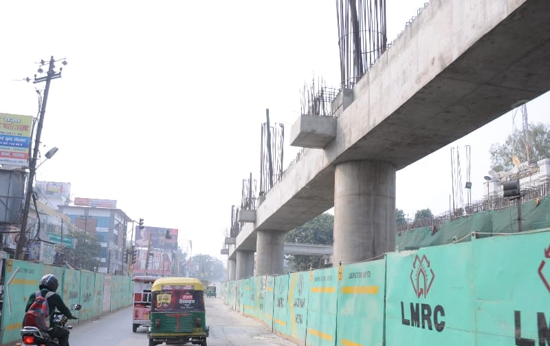  three new metro stations are taking shape in lucknow