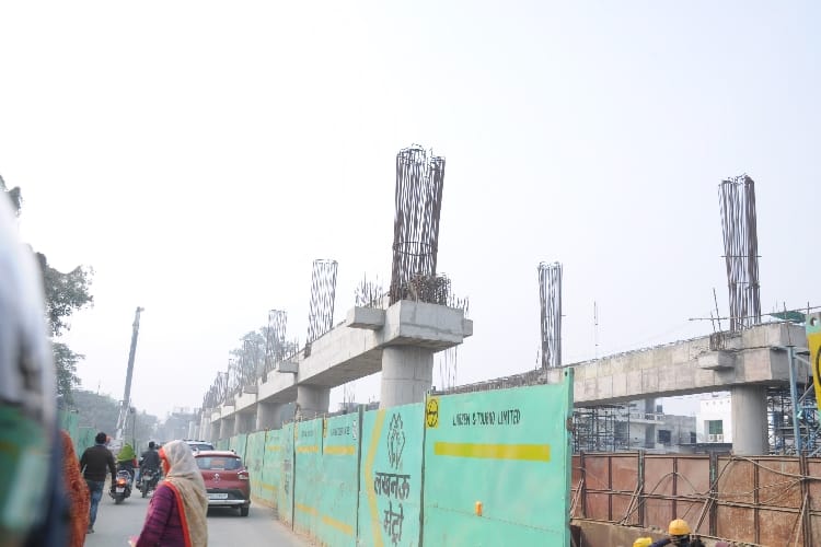  three new metro stations are taking shape in lucknow