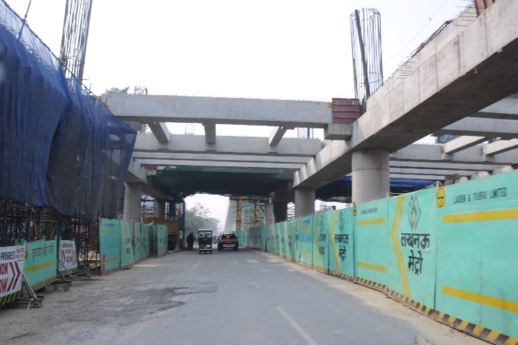  three new metro stations are taking shape in lucknow
