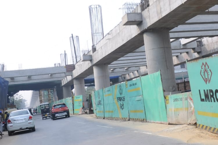  three new metro stations are taking shape in lucknow