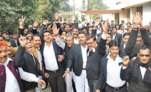 advocates stage protest against SP