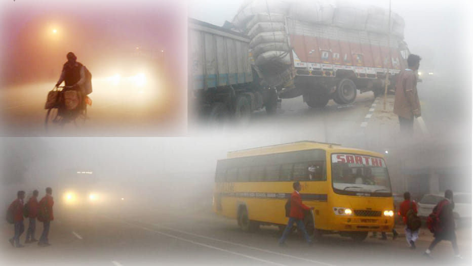 Road accidents have increased due to fog