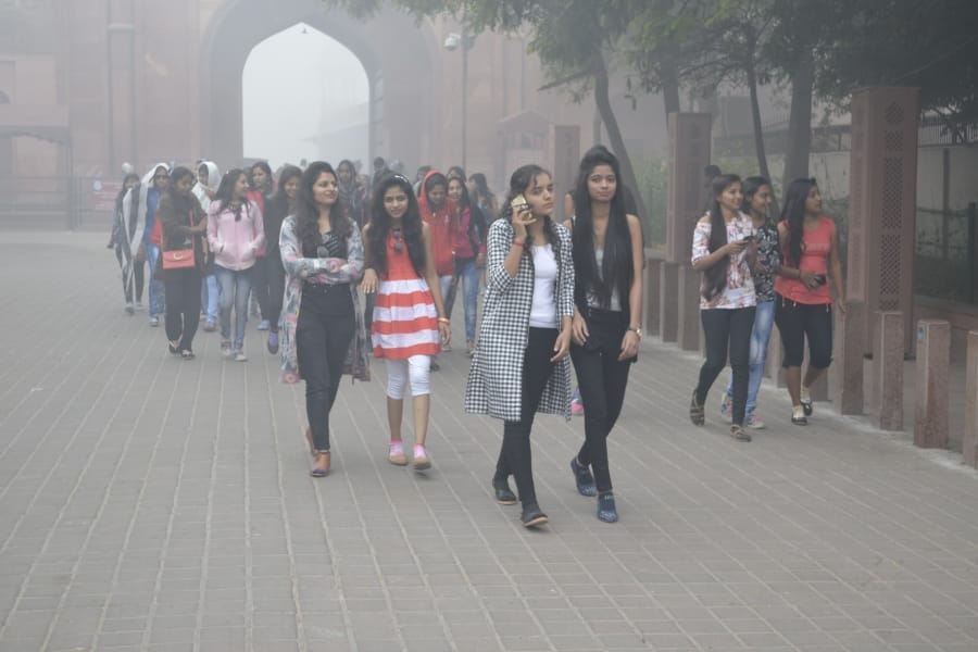 tajmahal covered by fog as agra was coldest in uttar pradesh
