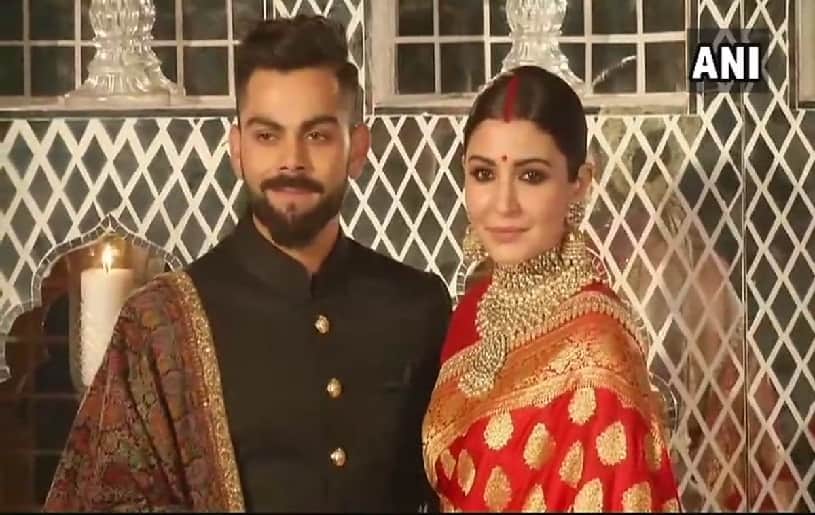 see in pictures virat kohli and anushka sharma reception