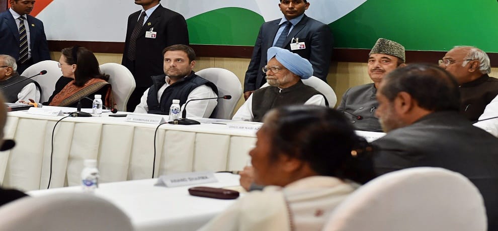 Rahul gandhi chaired congress working committee meeting with sonia gandhi