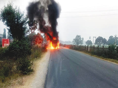 Two youths die in high speed bike truck