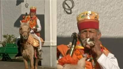 A man was seen riding a horse and entering the Legislative Assembly in Himachal pradesh