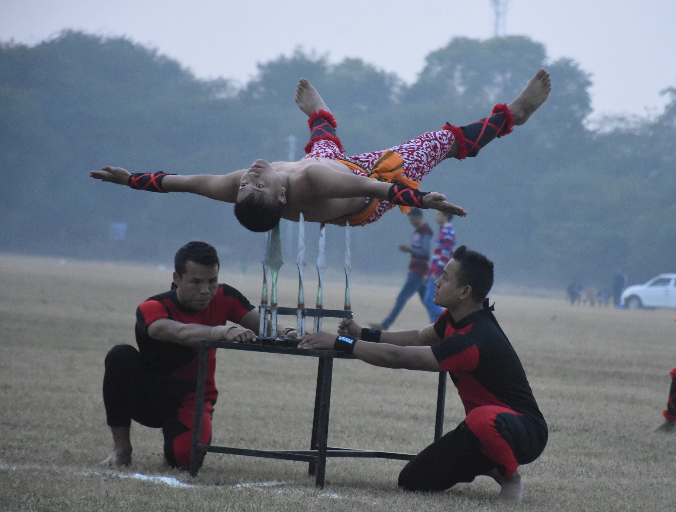 perform of martial art in lucknow.