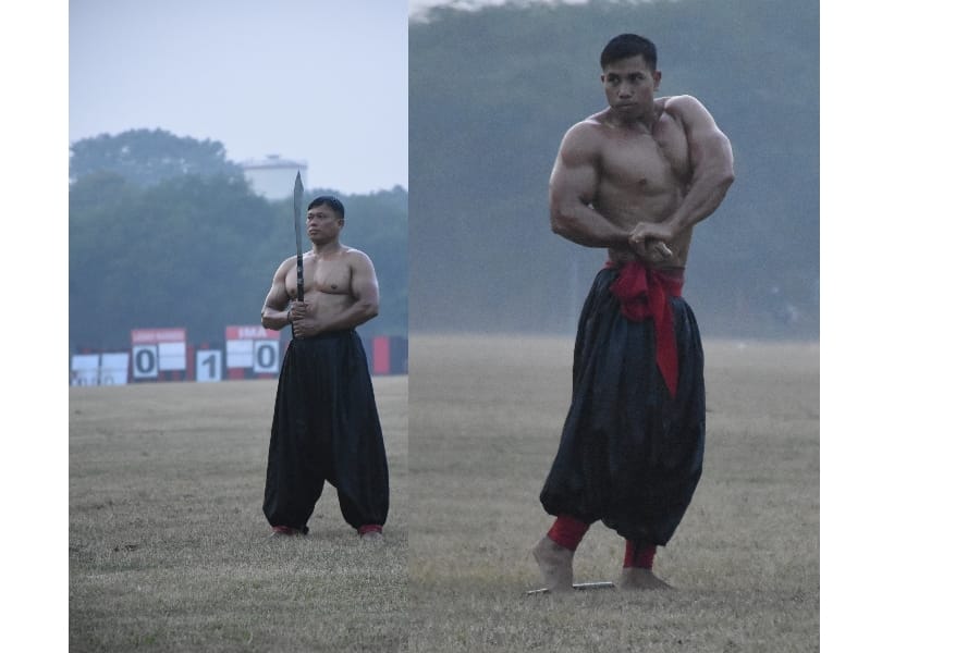 perform of martial art in lucknow.