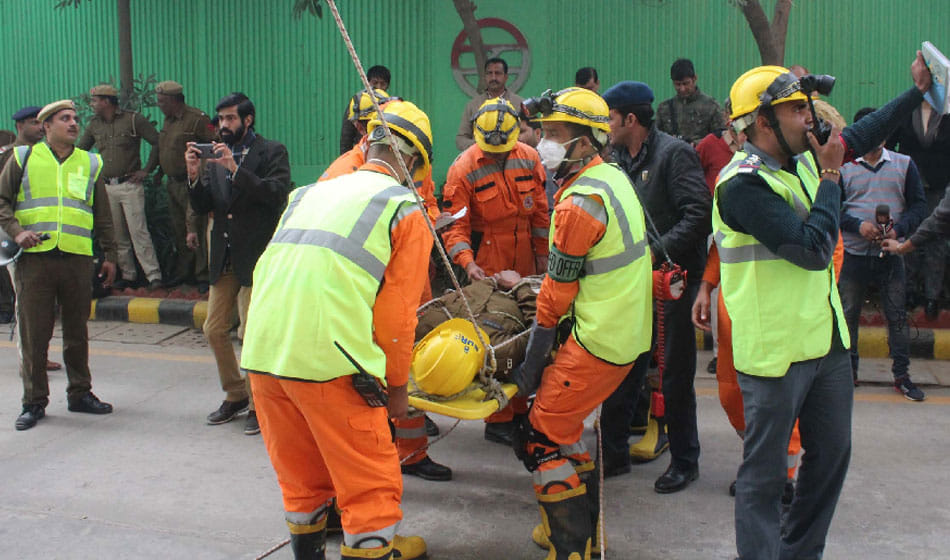 mock drill of earthquake in gurugram 