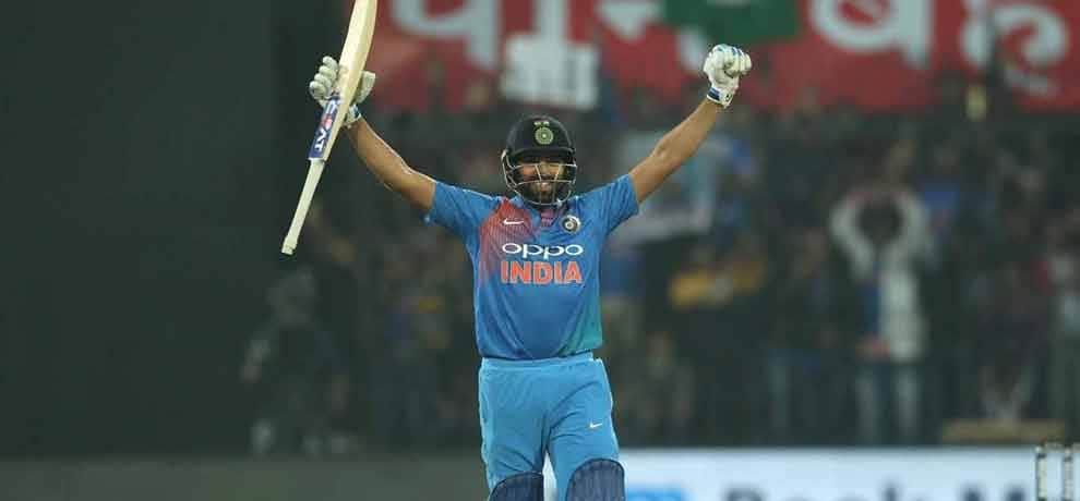 rohit sharma becomes first player to hit three centuries in all formats