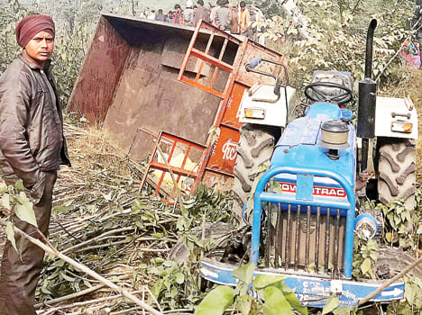Due to the death of the farmer in the accident, the villagers planted a jam