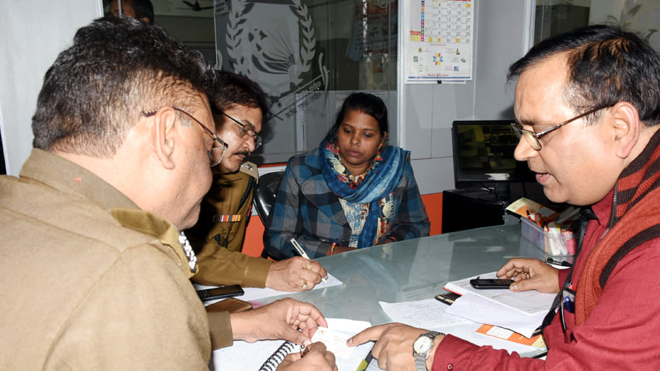 Female manager saved from bank robbery