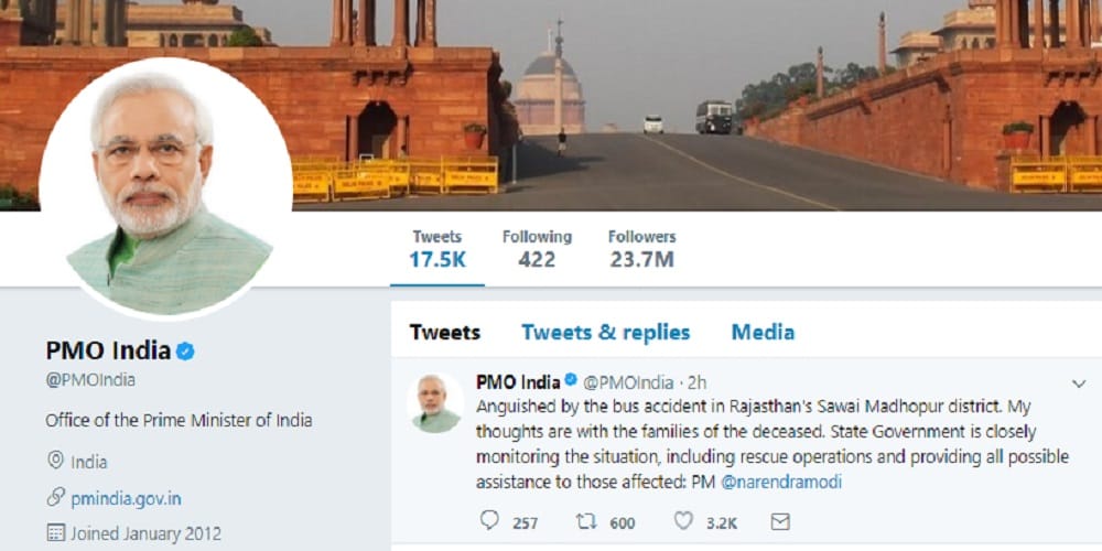 narendra modi tweet on sawai madhopur bus accident