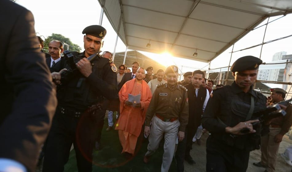 cm yogi reached noida at amity university
