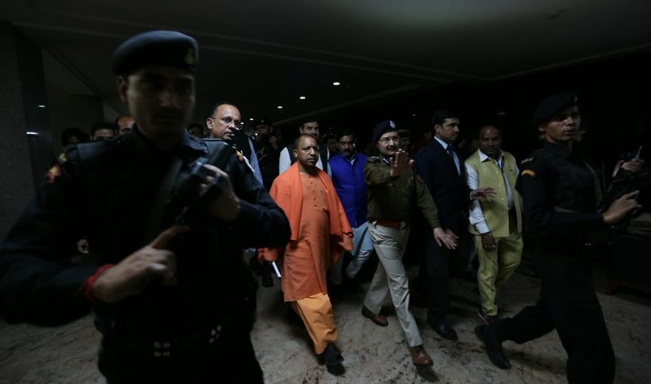 cm yogi reached noida at amity university