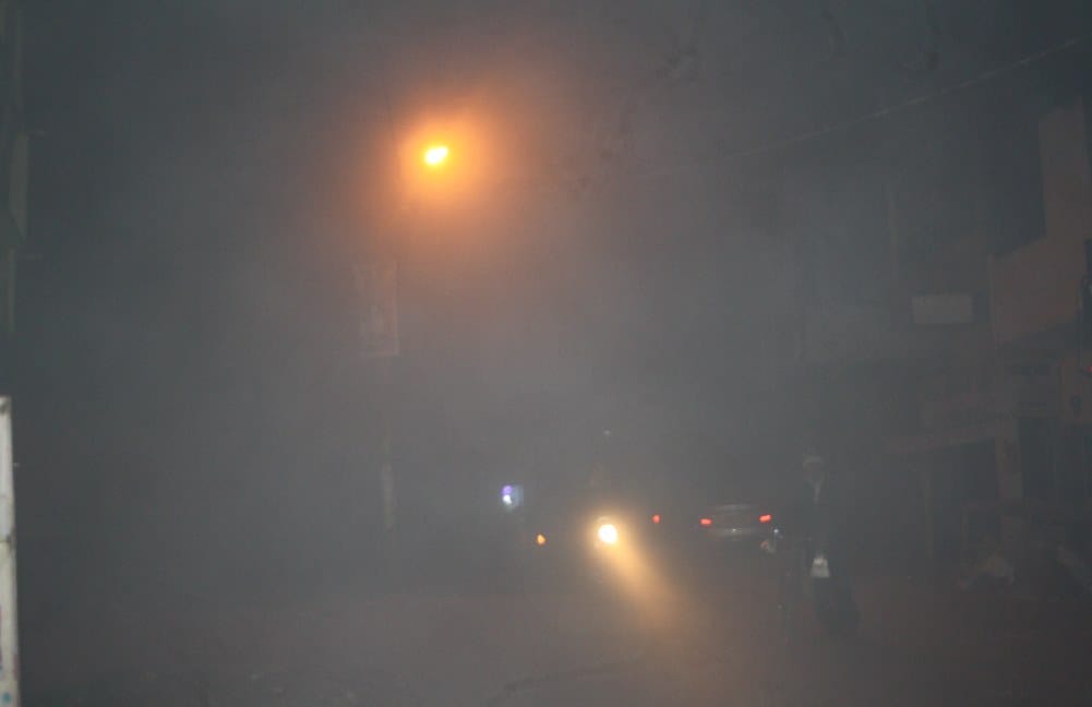 fog in the city of shahjahanpur