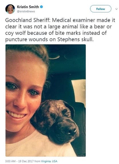 dog killed owner in Virginia