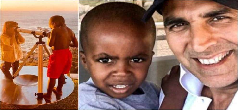 Akshay Kumar posts an adorable picture of Nitara and Valentino 2.0 from Cape Town