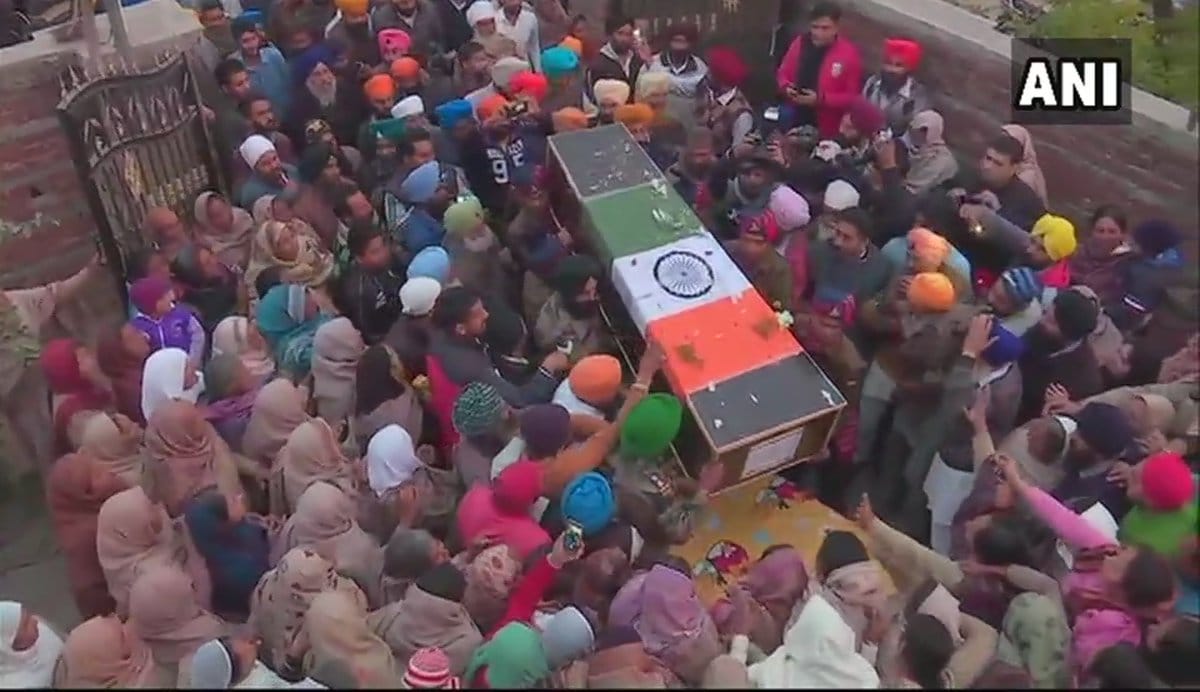 Funeral of Lance Naik Gurmail Singh in his village
