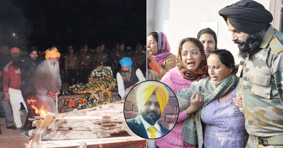 Funeral of Lance Naik Gurmail Singh in his village