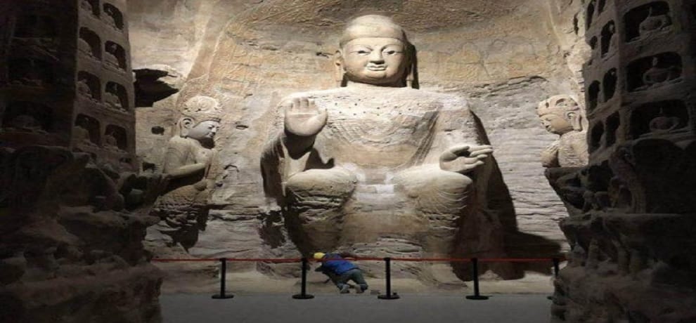 The huge temple of Buddha made of three-D printers in China