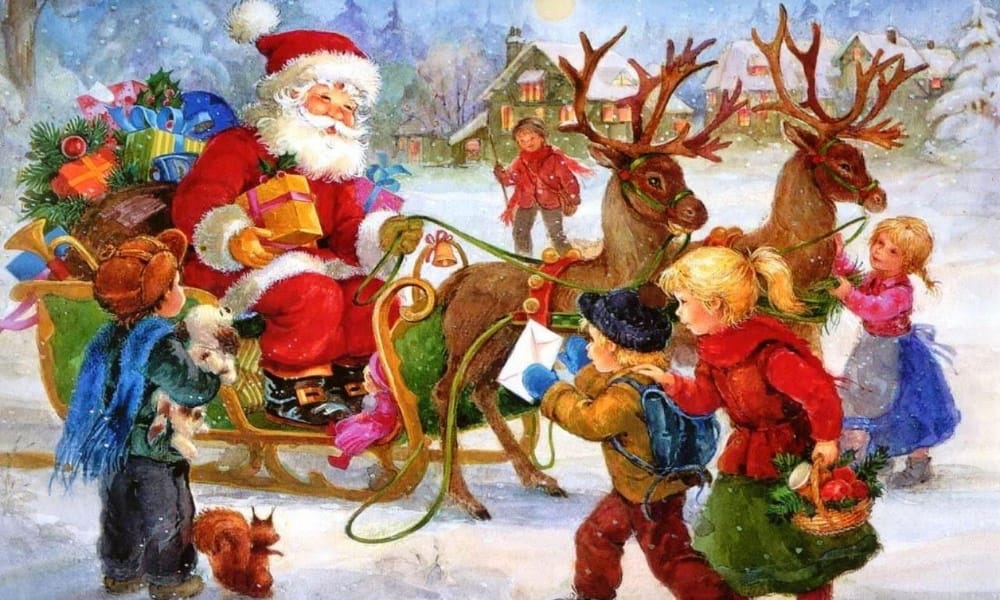 how did saint nicholas became santa claus and why he distributing gifts on christmas night