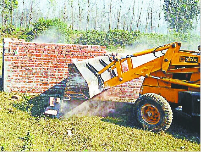Illegal colony Demolished