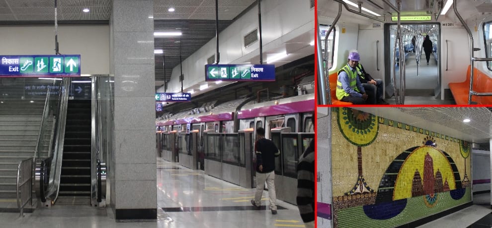 view pics of new magenta line metro whose inauguration will be done by pm modi