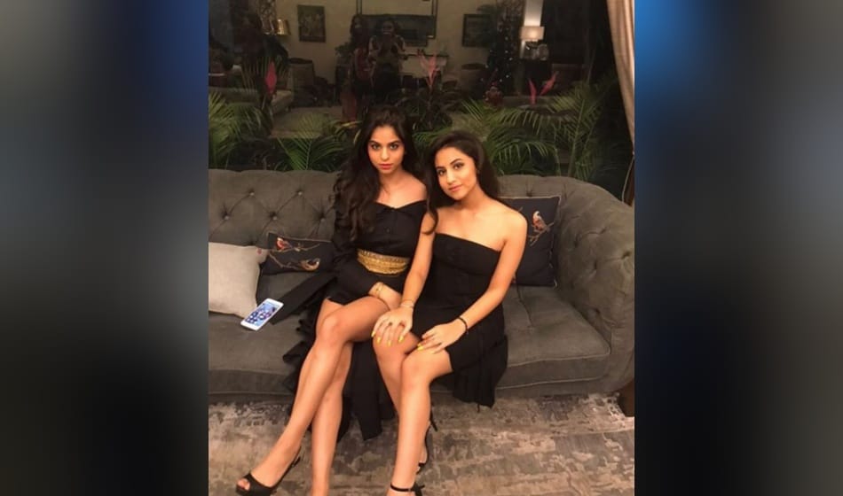 view pics of partying gauri khan and suhana khan