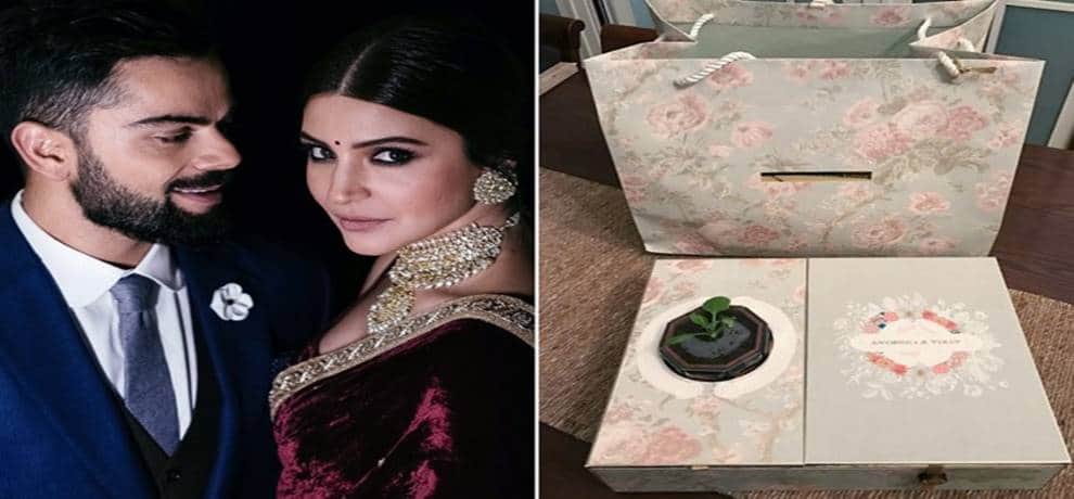 Picture of Virat and Anushka Mumbai wedding reception card is going viral