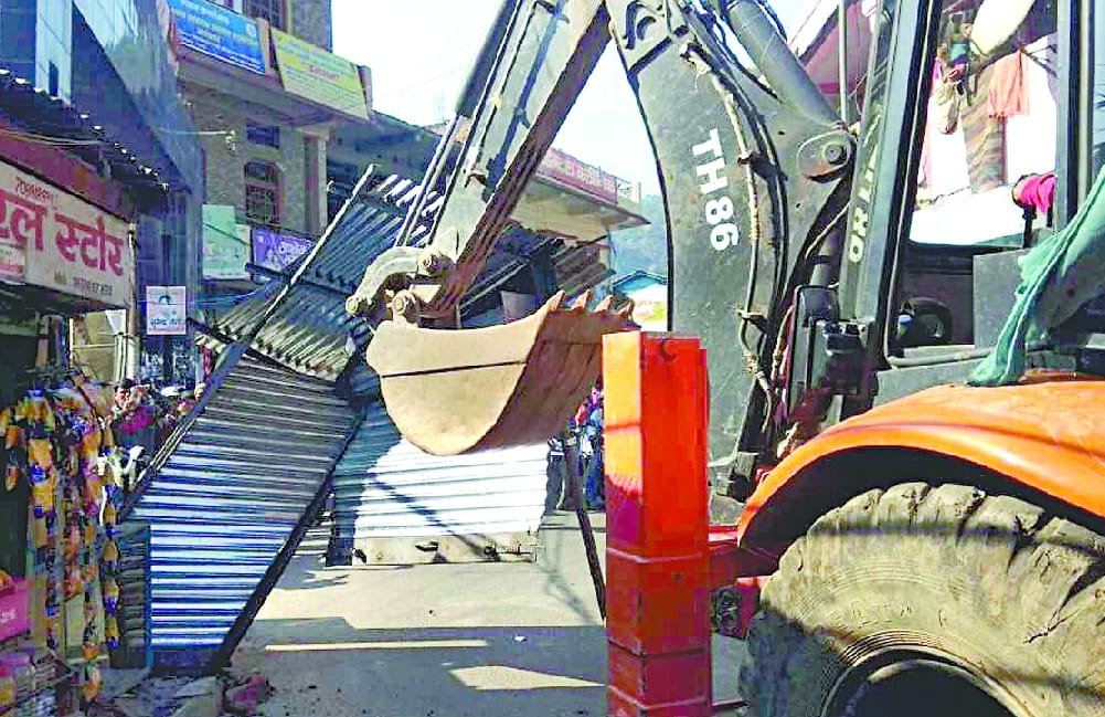 Administration came into action, encroachment destroyed