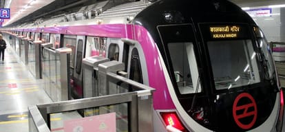 after heavy rain magenta line metro stop Two and a half hour botanical garden Janakpuri West metro