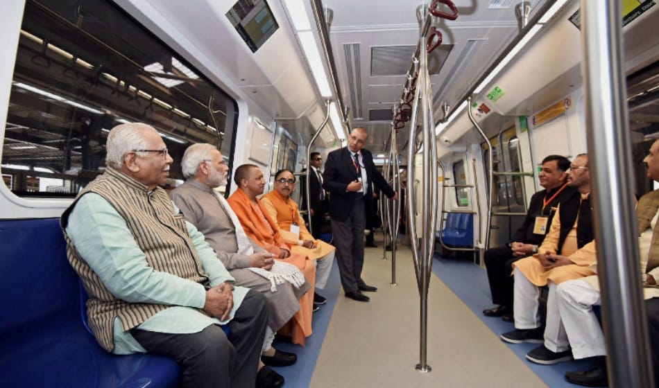 pm modi travelled four times in metro