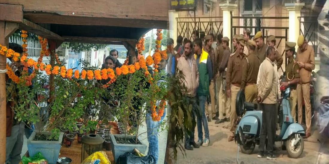 police stop tulsi pujan in unnao