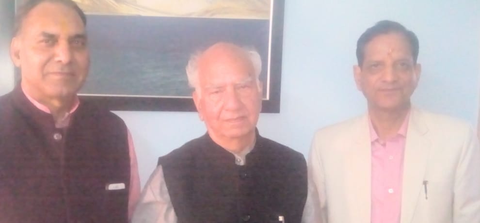 bjp mla met mp shanta kumar at palampur