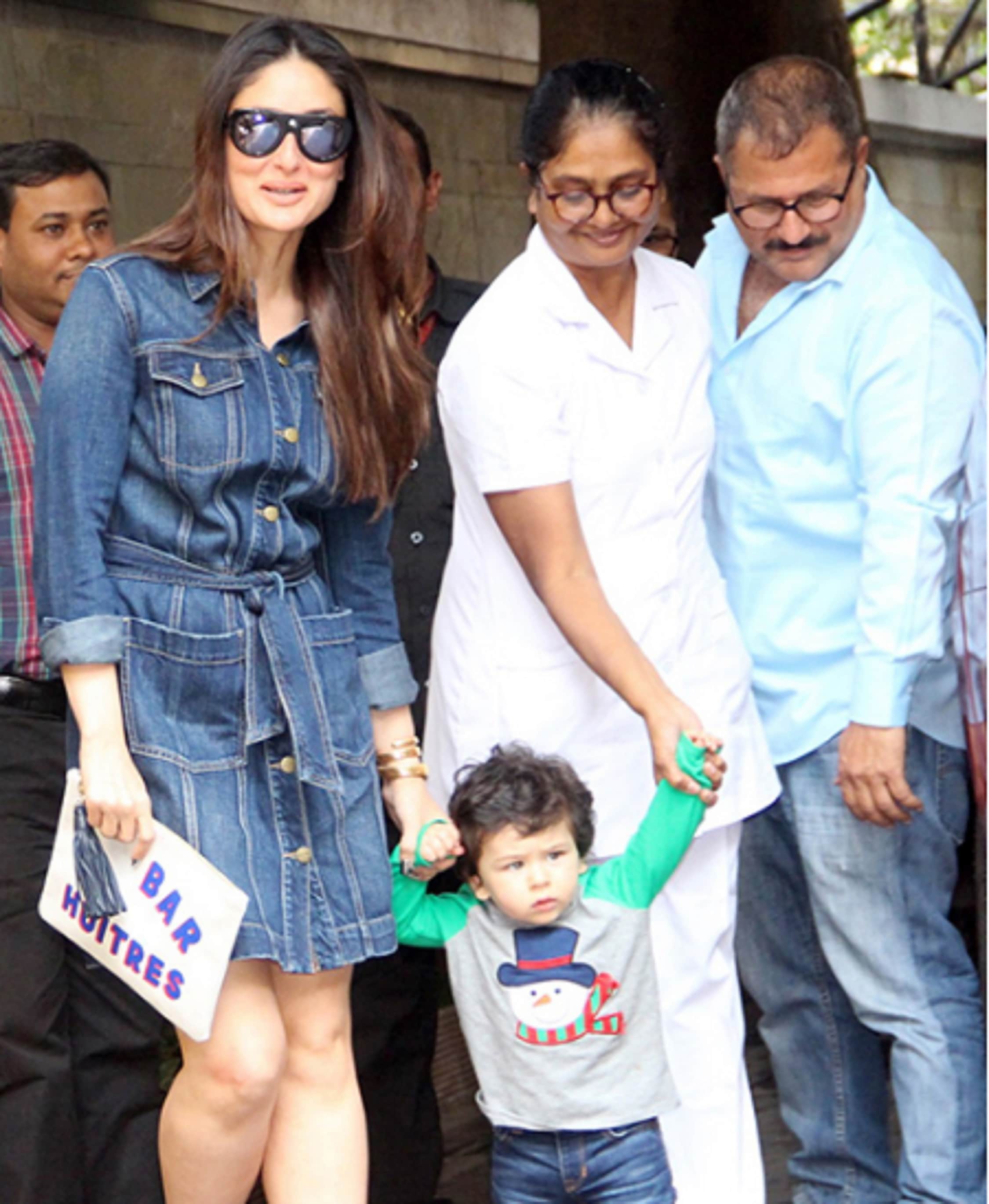 See pics of Taimur Ali Khan finally walking hand in hand with Kareena Kapoor and Saif Ali Khan
