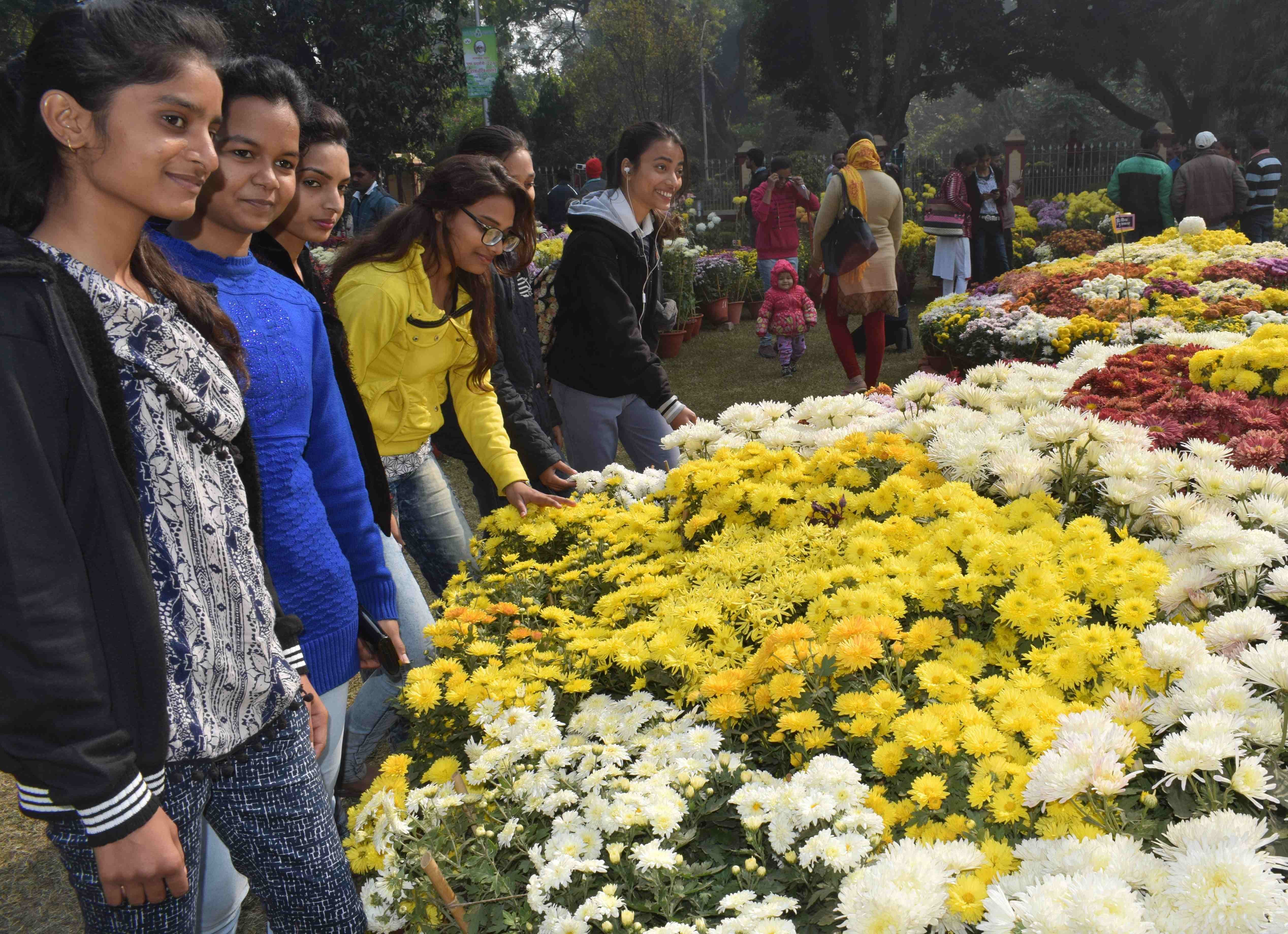 Flower exhibition in malviya bhawan in BHU