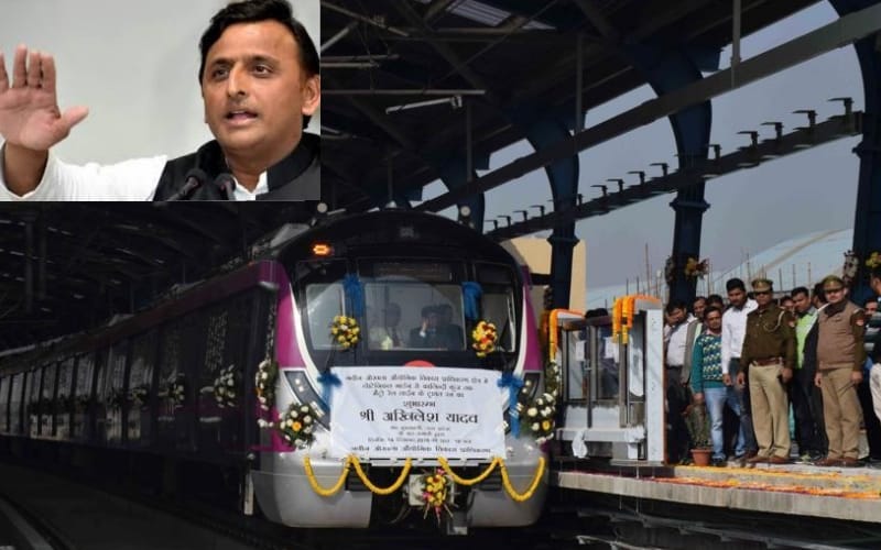 on the inaugural of magenta line, akhilesh tweeted ram naam japna, paraya kaam apna
