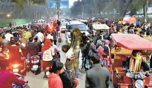 People stranded in the jam