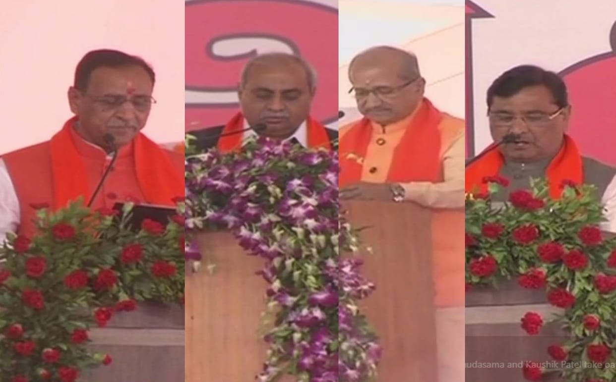 PM Modi Reached Gujarat To Attend Swearing In Ceremony Of CM Vijay Rupani And Others 