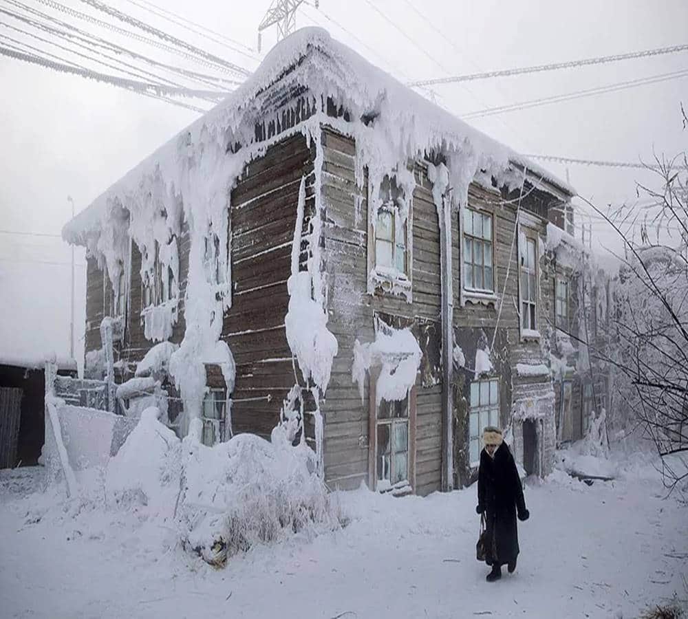 The coldest place on earth and Temperature goes below -56 ° C 
