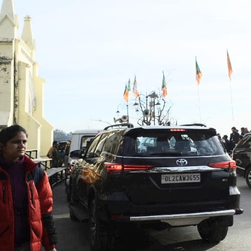 rehearsal for vvip movement in shimla for oath taking ceremony