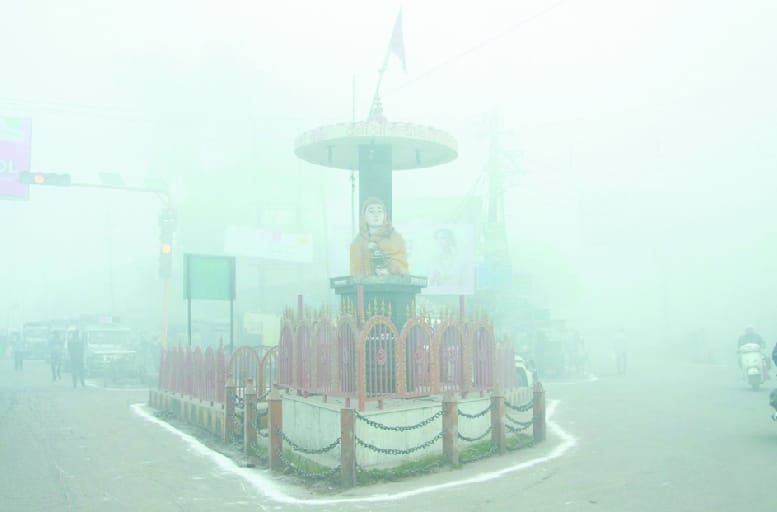 Dense fog at morning