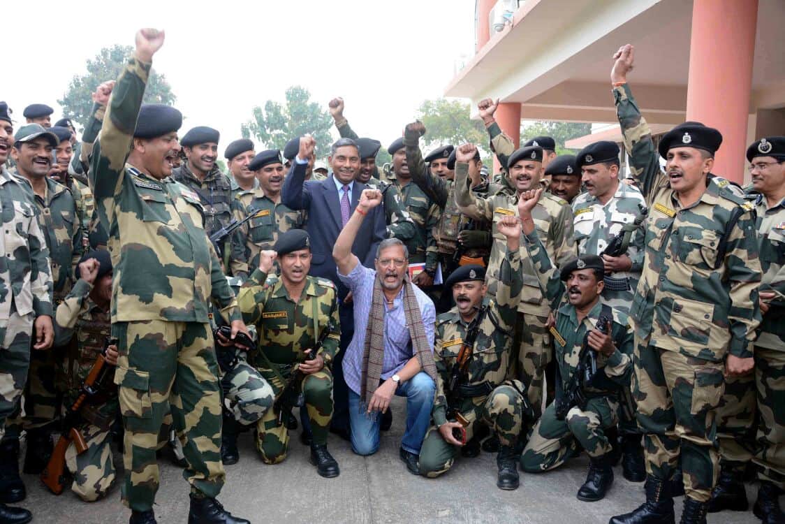 BOLLYWOOD ACTOR NANA PATEKAR SHARED MOMENTS WITH BSF JAWANS