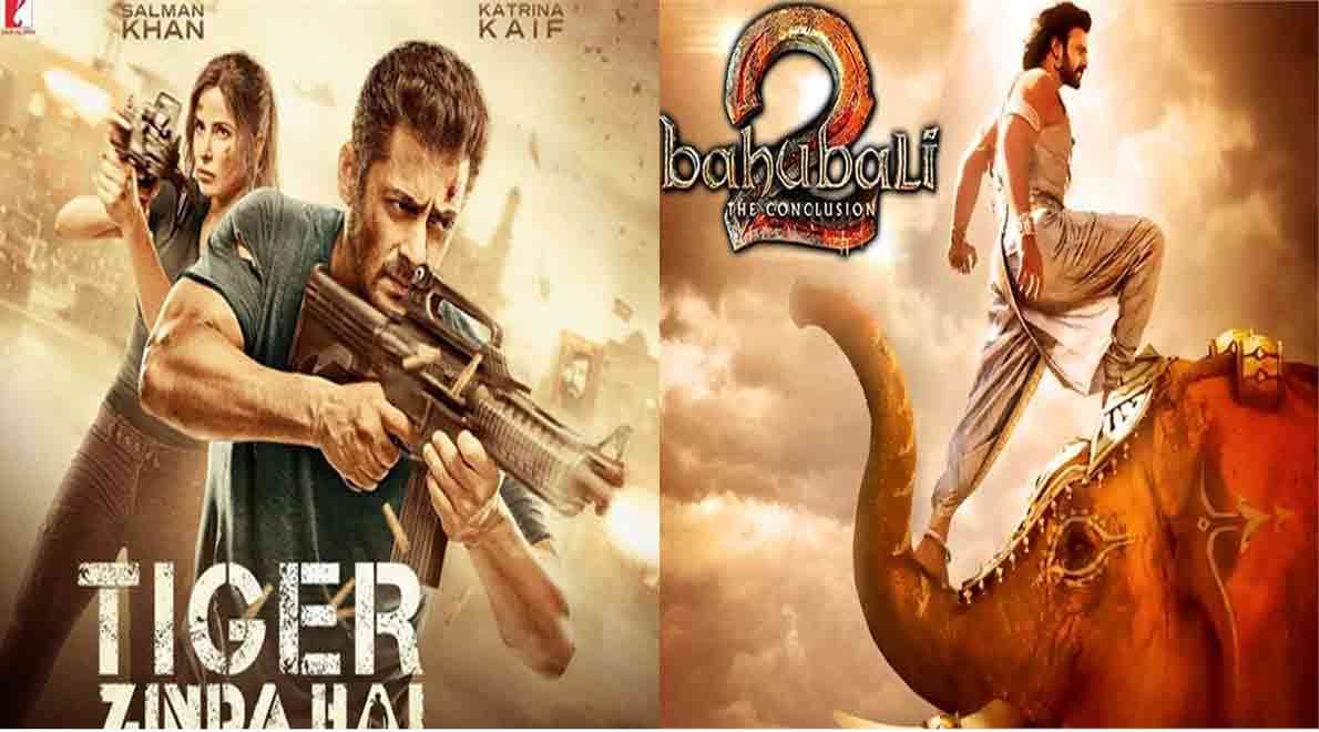 tiger zinda hai is failed from bahubali 2 in opening weekend list