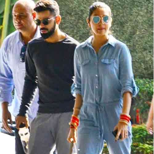 virat kohli and anushka sharma new look before mumbai reception