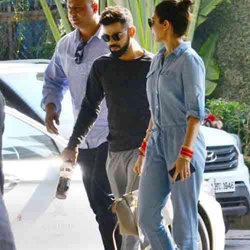 virat kohli and anushka sharma new look before mumbai reception