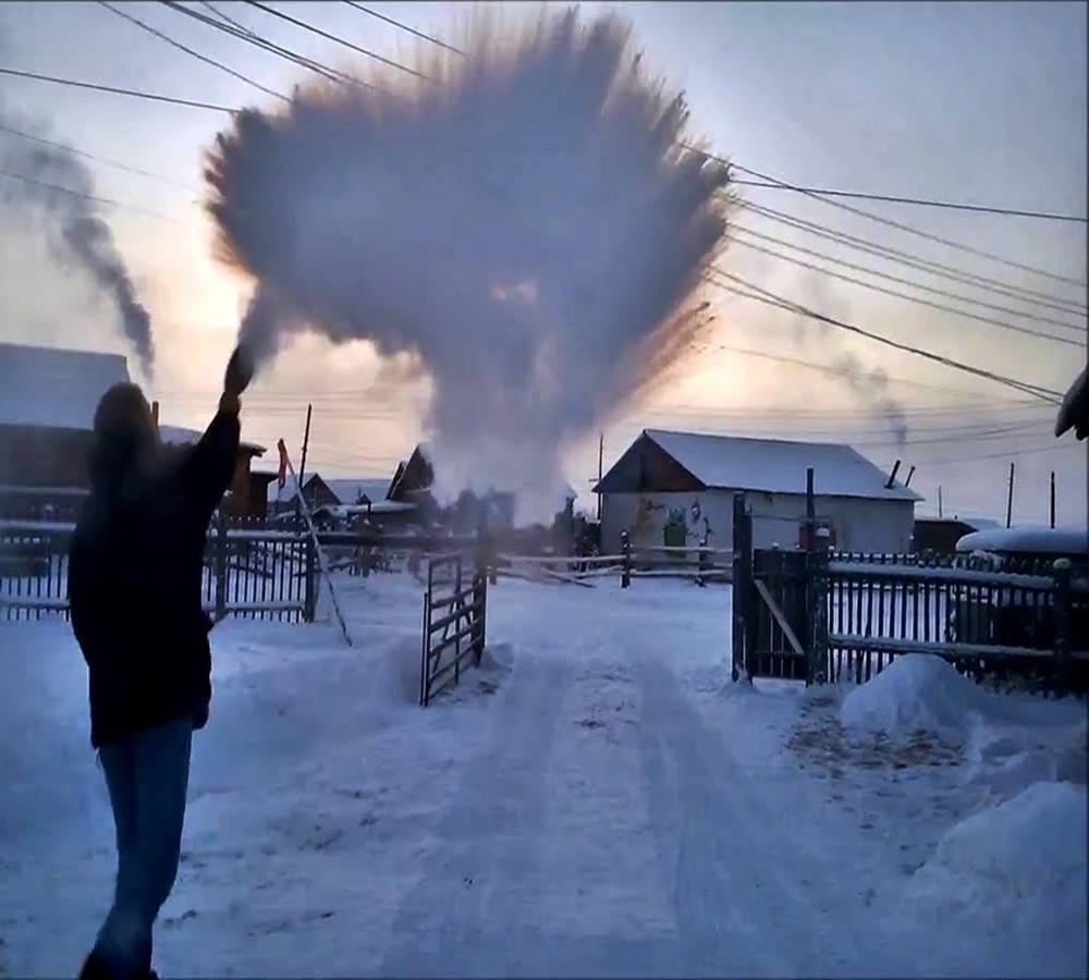 The coldest place on earth and Temperature goes below -56 ° C 